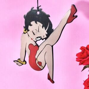Betty Boop Metal Wind Chime Flirty Red Dress 22” Nice Tune
